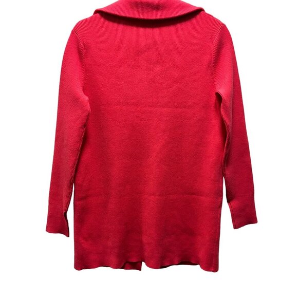 Free People Womens Coral Pink Ribbed Open-Front Blazer Cardigan Size XS - Picture 2 of 9